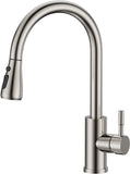ZNTS 360&deg; Kitchen Sink Mixer Taps Pull Out Spout Spray Single Lever Modern Mono Tap 75041018