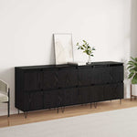 Sideboards 3 pcs Black oak 180 x 35 x 70 cm Engineered wood 3394526
