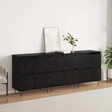 Sideboards 3 pcs Black oak 180 x 35 x 70 cm Engineered wood 3394526