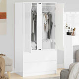 Bathroom Cabinet with Door High Gloss White 79.5 x 49 x 156 cm 3406249