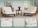GOMYWAY Accent Chair with Integrated Foldable Ottoman Adjustable Backrest,Stripe Living Room Chair W2678P478610