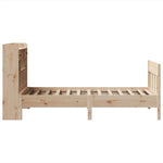 ZNTS Bed Frame without Mattress 100x200 cm Solid Wood Pine 3323266