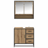Bathroom Furniture Set 2 pcs Artisan Oak Engineered Wood 3402507