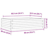 Garden Planter 90x60x23 cm Solid Wood Pine 847233