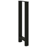 ZNTS Coffee Table Legs Black 2 pcs 40x cm Steel 4013336