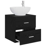 Wall-Mounted Sink Vanity Black Oak 49.5 x 44.5 x 66.5 cm 890303