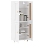 Highboard White 69.5x34x180 cm Engineered Wood 3199665