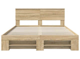 Bed Frame Sonoma Oak 120 x 200 cm Engineered Wood 3408783