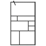 Walk-in Shower Wall with Clear ESG Glass 90x195 cm Black 150753