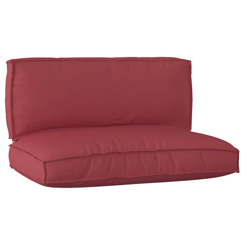 Pallet Cushion Set 2 pcs Wine red 120 x 80 x 12 cm 3329085