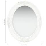Wall Mirror Baroque Style 50x60 cm White 320348