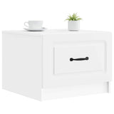 Coffee Table with Drawer White 49 x 50 x 37 cm Engineered Wood 895885
