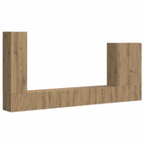 TV Wall Cabinet Set Wall-mounted 6 pcs Artisan Oak 3408960