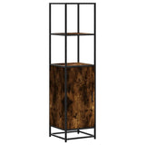 Highboard Smoked Oak 35.5x35x139 cm Engineered Wood and Metal 849046