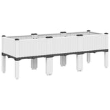 Garden Planter with Legs White 120x40x42 cm PP 367899