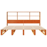Bookcase Bed without Mattress Wax Brown 180x200 cm Super King Solid Wood 3323931