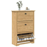 Shoe Rack BODO Honey Brown 80 x 35 x 118 cm Engineered Wood 42023477