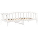 Day Bed and Bench Set with Roof without Mattress White 80x200 cm 3282219