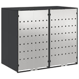 Wheelie Bin Storage for 2 Bins Anthracite 136 x 77.5 x 115.5 cm 3394778