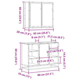 2 Piece Bathroom Furniture Set Brown Oak Engineered Wood 3300914