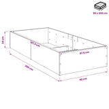 Bed Surround for Adjustable Bed Base Concrete Grey 90 x 200 cm 8021826