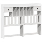 ZNTS Bed Frame without Mattress White 140x200 cm Solid Wood Pine 3323261