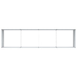 Garden Raised Bed Light Brown 320 x 80 x 77 cm Galvanised Steel 42017338