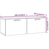 Wall Cabinet Sonoma Oak 100x36.5x35 cm Engineered Wood 812945