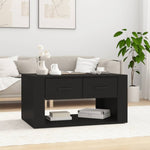 ZNTS Coffee Table Black 80x50x40 cm Engineered Wood 816529