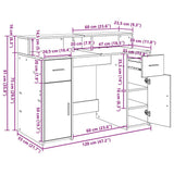 Desk with Drawer Black oak 120 x 55 x 91 cm Engineered wood 3365609