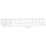Outdoor Dog Kennel Galvanised Steel 79.86 m 3082332
