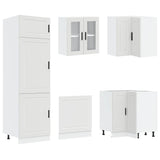 14 Piece Kitchen Cabinet Set Porto White Engineered Wood 3314991
