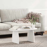 Coffee Table White 80 x 40 x 35 cm Solid Pine Wood 873533