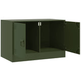 TV Cabinet Olive Green 67x39x44 cm Steel 841639