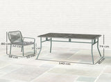 Five-Piece PE Rattan Garden Dining Set with Cushions & Stackable Chairs - Light Grey T3398P377534