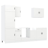 7 Piece Kitchen Cabinet Set Porto White Engineered Wood 3314781