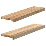 Window Sills 2 pcs Untreated 80x20x2 cm Solid Wood Oak 4009094