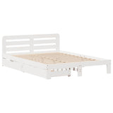 Bed Frame without Mattress White 120x190 cm Small Double Solid Wood Pine 3309867