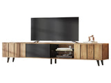 TV Stand Cabient with 3 Door, 2-tier open shelving, TV Cabinet Storage Sideboard, TV Entertainment N605P388089Z