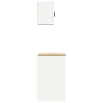 ZNTS Garage Cabinets 2 pcs White Engineered Wood 3328269