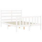 Bed Frame without Mattress White 120x200 cm Solid Wood Pine 3192032