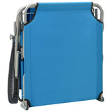 Outdoor Sunbed Blue Powder-coated steel, fabric Standard Foldable 310336