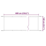 Vertical Awning Anthracite 140x600 cm Oxford Fabric 148216