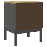 Bedside Cabinet FLORO Grey 45x39x57 cm Solid Wood Pine 374004
