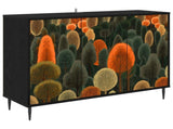 Sideboard ZAANDAM Black Oak 102 x 33 x 76 cm Engineered Wood 8006980
