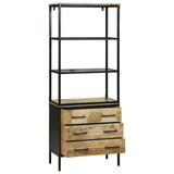 Highboard with Drawer Brown 70 x 35 x 180 cm Solid Mango Wood 3310126
