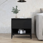 ZNTS Side Table Black 50x46x50 cm Engineered Wood 819550