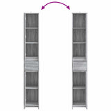 Bathroom Cabinet Grey Sonoma 30 x 33 x 190 cm Engineered Wood 890757