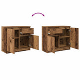 Sideboard with Drawer Old Wood 71x35x65 cm Engineered Wood 861605