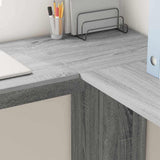 Corner Desk Grey Sonoma 140 x 113.5 x 75 cm Engineered Wood 869559